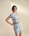 Polo Cropped De Punto,BLANCO P1